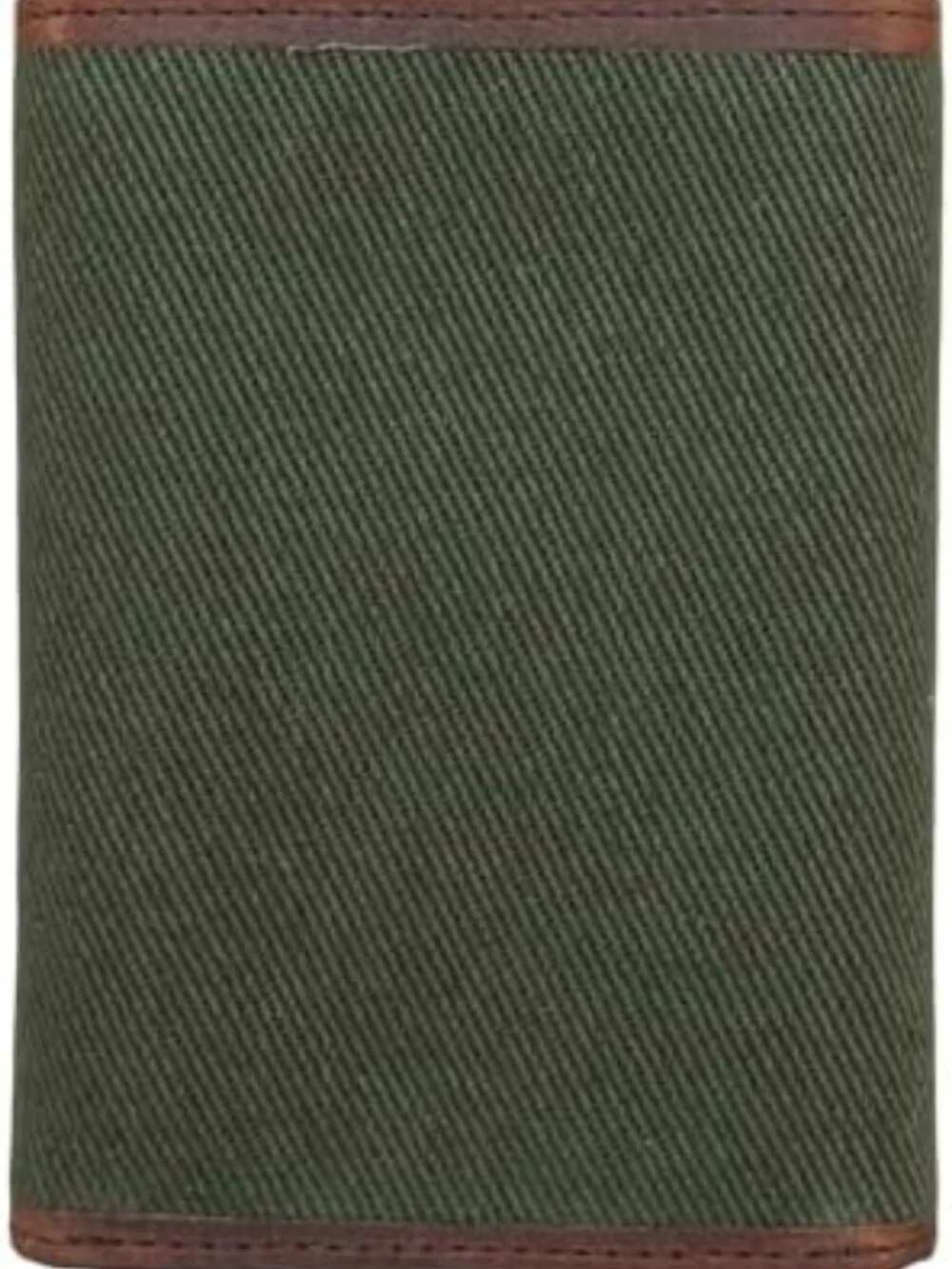 Stylish Olive Canvas & Leather Trifold Wallet - Compact, Durable, Versatile